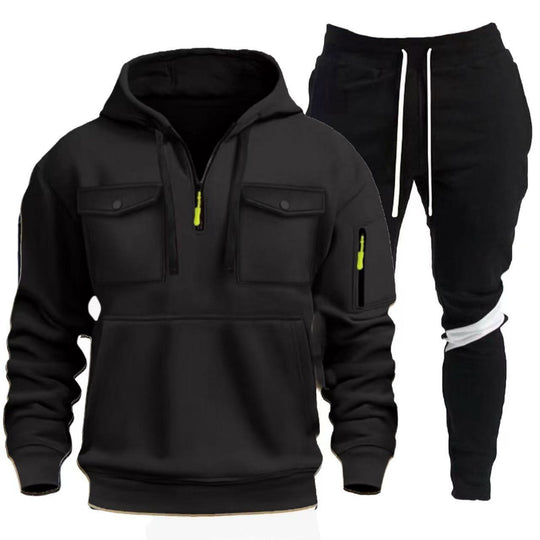 Herren praktische Kapuzenjacke mit Sporthose EB