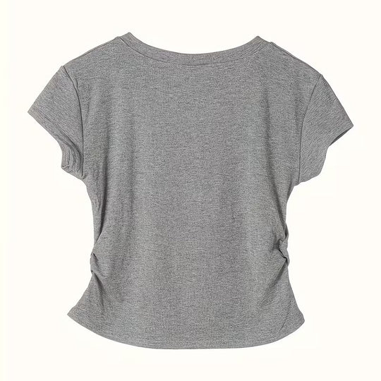 Damen T-Shirt mit kreativem Katzenmotiv und lässigem Schnitt EB