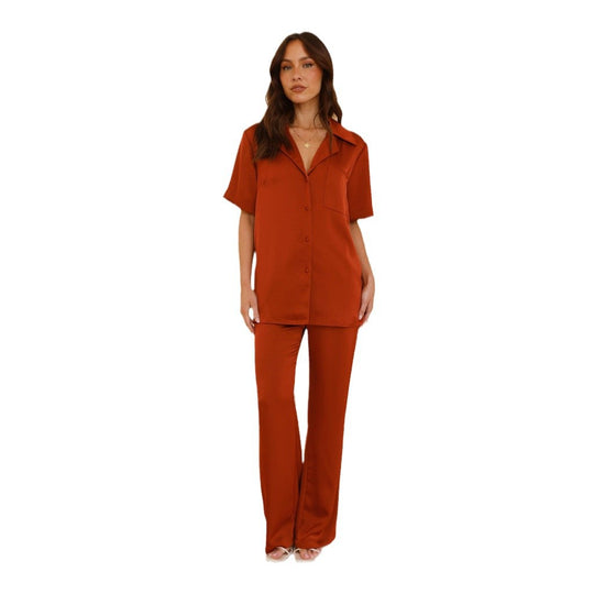 Damen Satin Pyjama Set EB