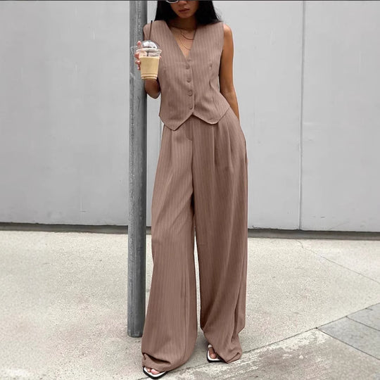 Damen lässiger Jumpsuit mit elegantem Blazer EB