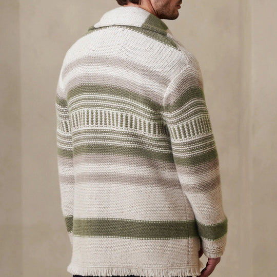 Herren Strickjacke mit modernem Muster und praktischen Taschen EB