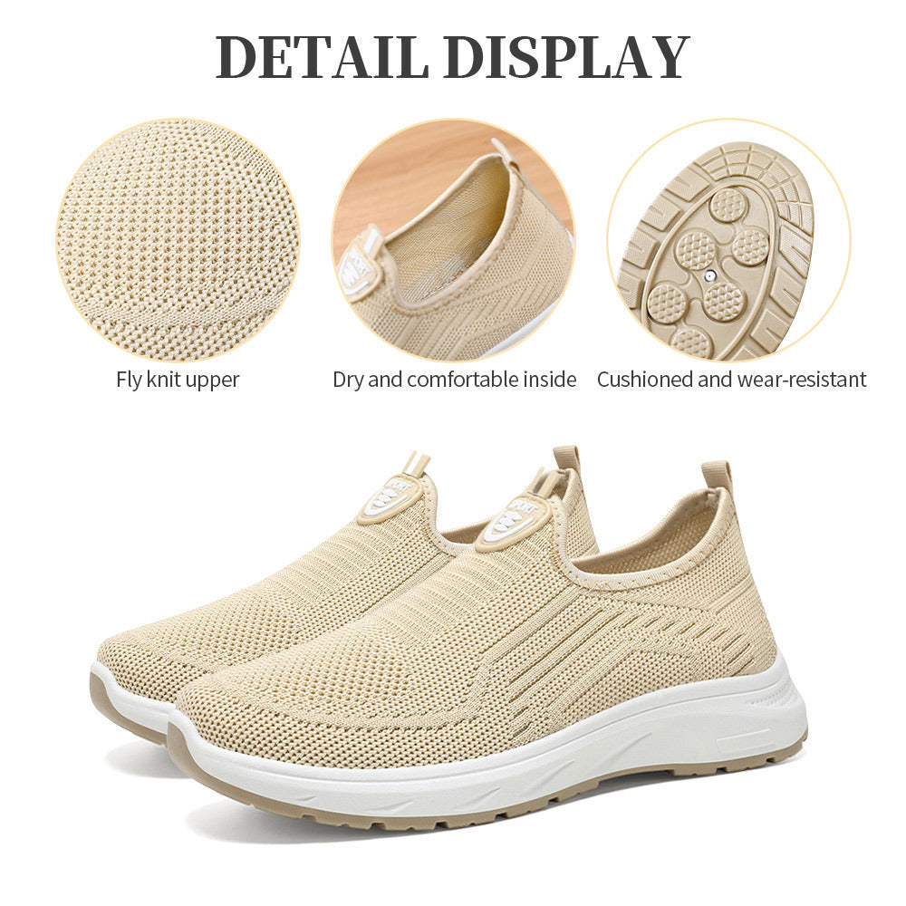 Damen Atmungsaktive Slip-On Sneakers mit elastischem Einsatz und rutschfester Sohle EB 1774525903