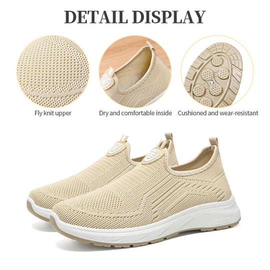 Damen Atmungsaktive Slip-On Sneakers mit elastischem Einsatz und rutschfester Sohle EB 1774525903