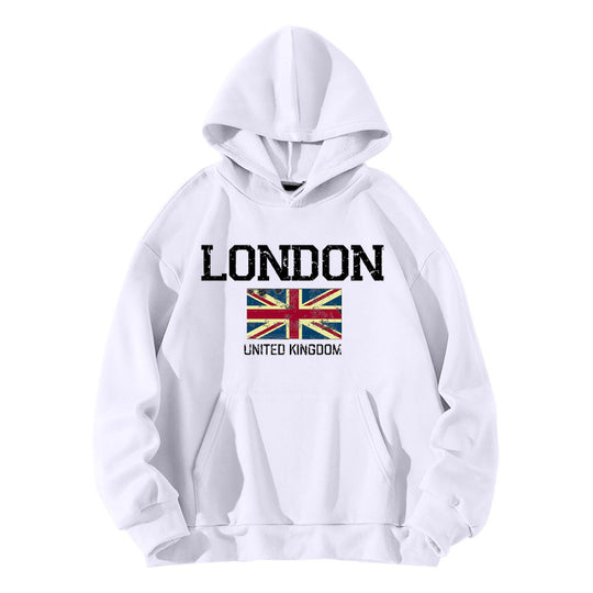 Damen Kapuzenpullover im urbanen London-Style mit Kängurutasche und gemütlichem Schnitt EB