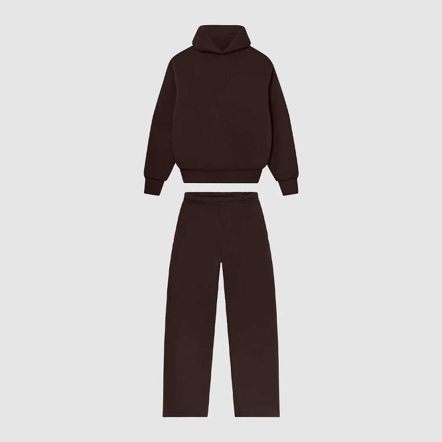 Unisex nan gemütliches Loungewear-Set mit hohem Rollkragen, relaxed-fit Sweatshirt und gerader Sweatpants EB