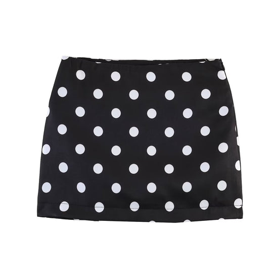 Damen Minirock mit trendigem Punkte-Design und elastischem Bund EB