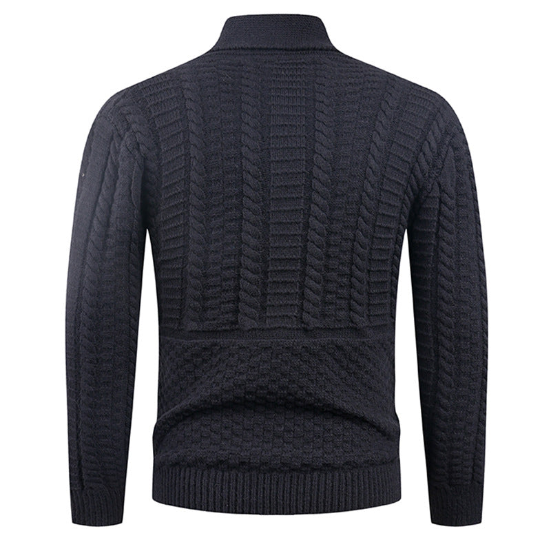 Herren Strickjacke mit modernem Schalkragen und praktischen Knöpfen EB