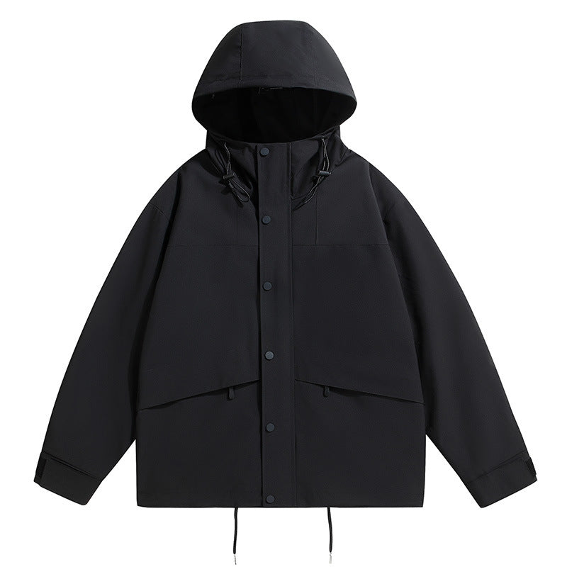 Herren technische Outdoor-Jacke mit wetterfester Kapuze und feuchtigkeitsregulierendem Material EB