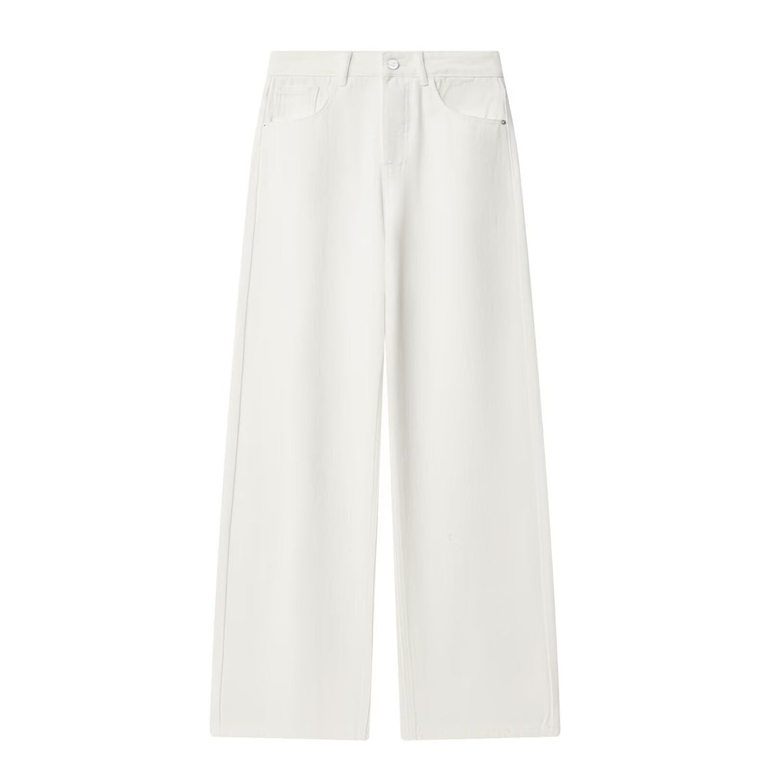 Damen weite Hochbundhose aus nachhaltigem Material mit eleganter Textur EB