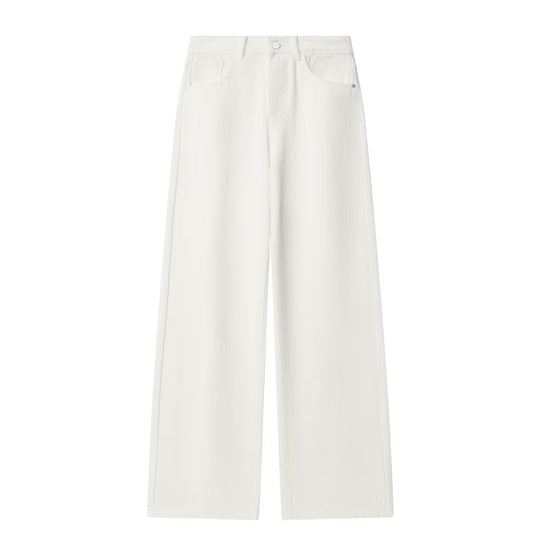 Damen weite Hochbundhose aus nachhaltigem Material mit eleganter Textur EB