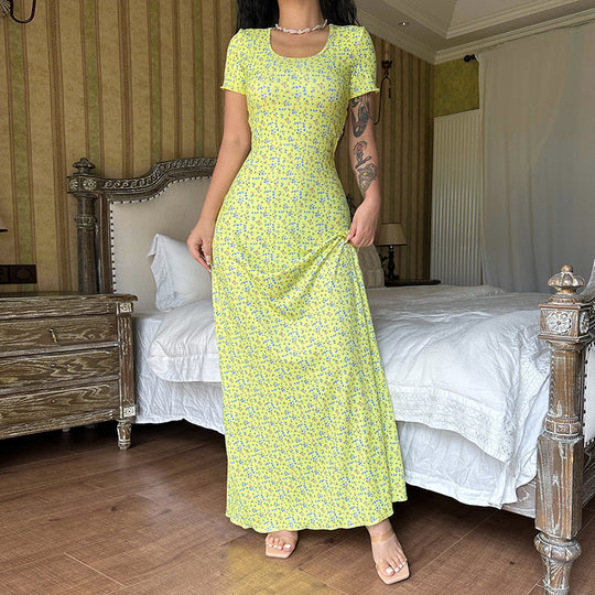 Damen Maxikleid mit floralem Muster EB