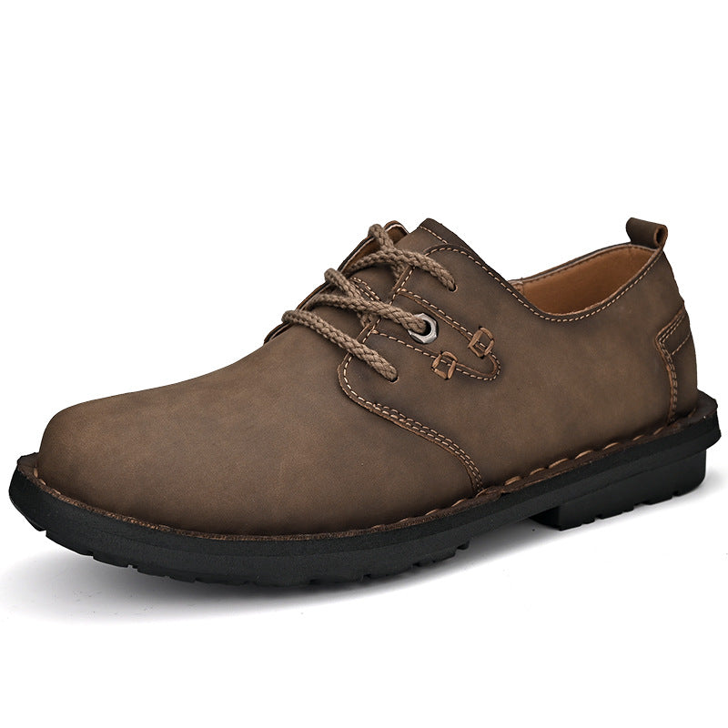 Herren Bequeme und zeitlose Schnürhalbschuhe aus hochwertigem Leder EB