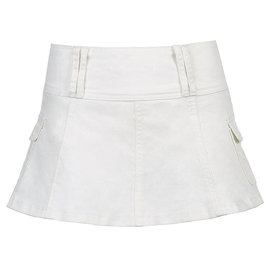 Damen Minirock mit seitlichen Taschen und hohem Bund EB