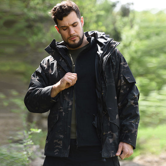 Herren wetterfeste Camouflage-Jacke EB