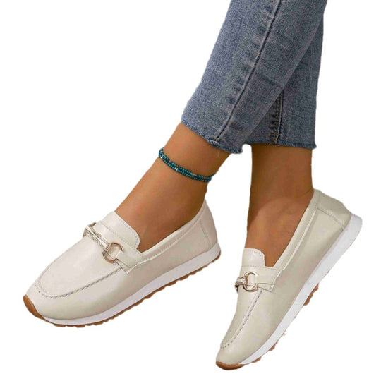 Damen Elegante Mokassins mit modischem Schnallen-Detail EB