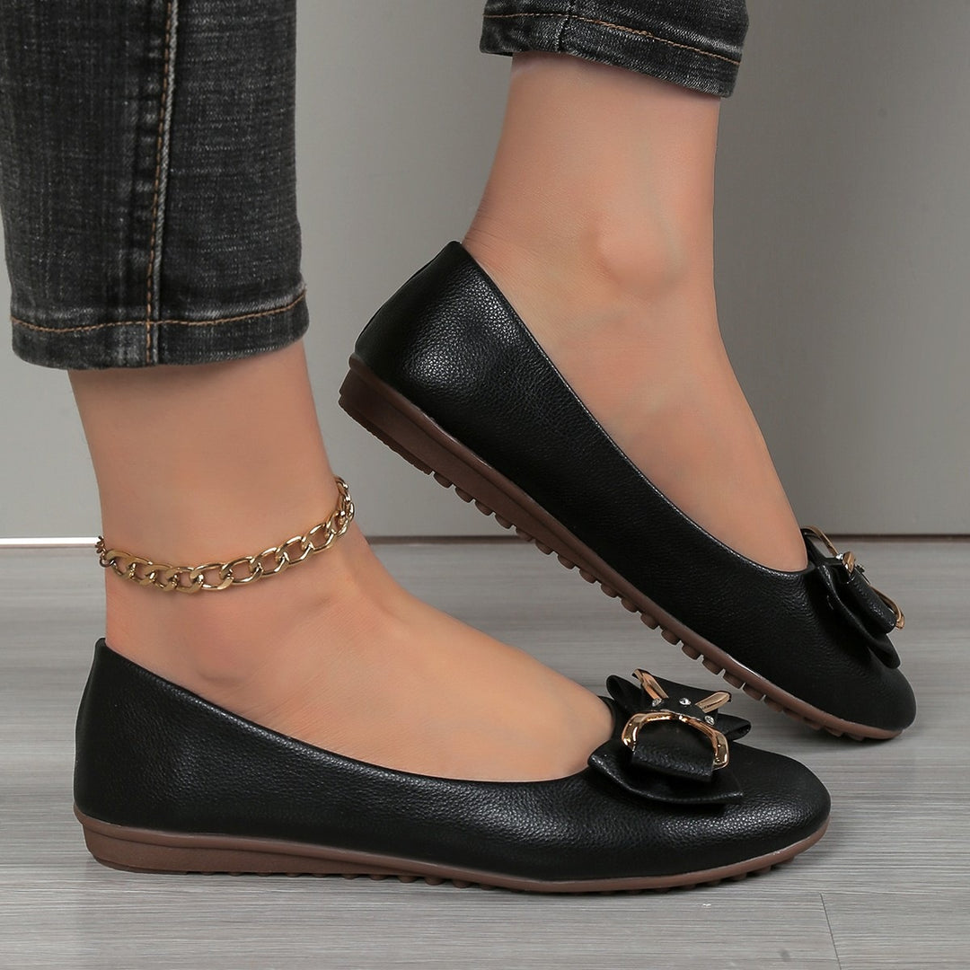 Damen Elegante Ballerinas mit modischem Schleifen-Detail EB