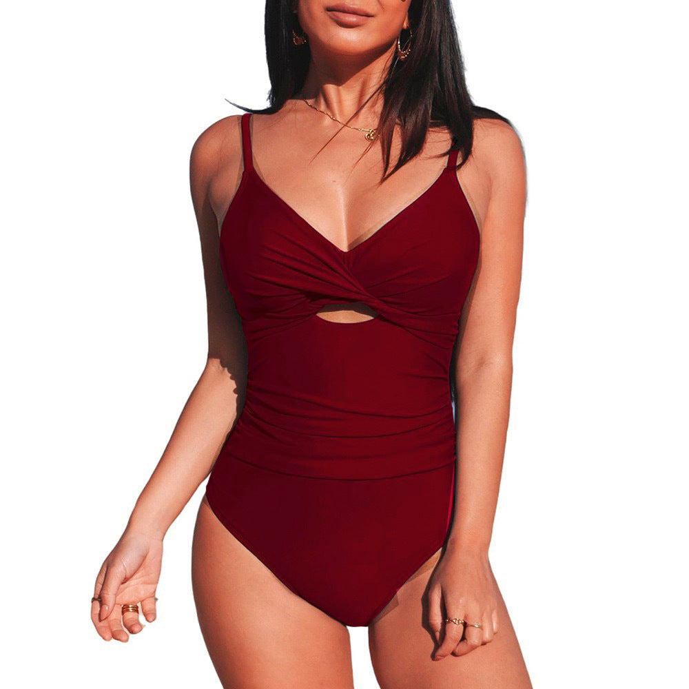 Damen Eleganter Einteiler-Badeanzug mit modischem Cut-Out EB