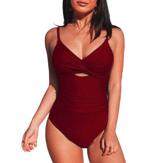 Damen Eleganter Einteiler-Badeanzug mit modischem Cut-Out EB