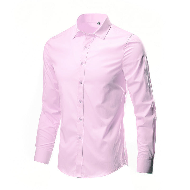 Herren nan Slim-Fit Businesshemd aus Stretch-Baumwollmix mit Kentkragen EB