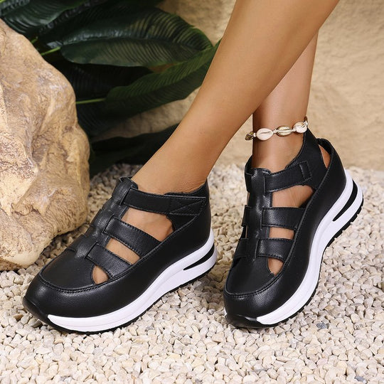 Damen Sportliche Sandalensneaker mit atmungsaktiver Oberflächenstruktur und flexiblem Komfortfutter EB