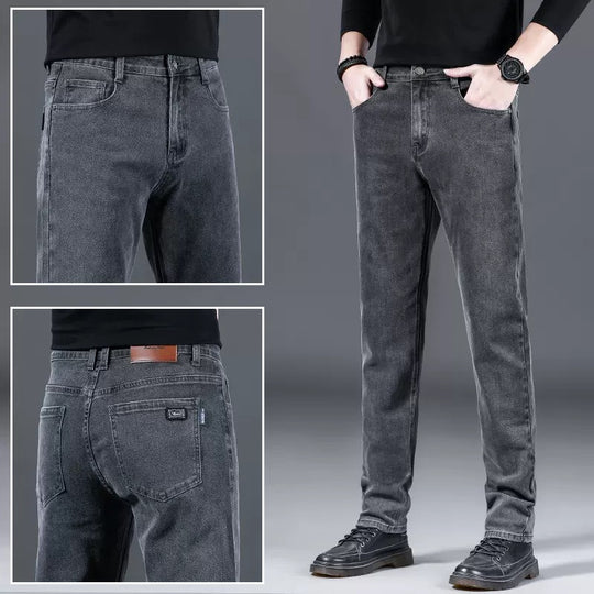Herren modische Slim-Fit Jeans aus weichem Denim EB