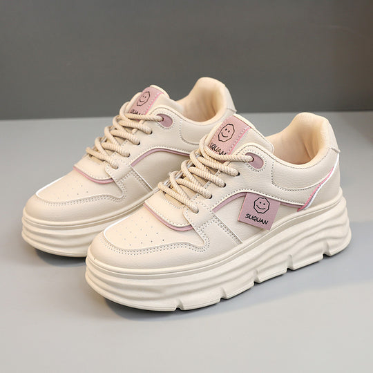Damen modische Plateau Sneakers mit gepolsterter Sohle und ergonomischer Dämpfung EB