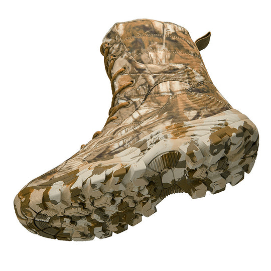 Herren wasserdichte Jagdstiefel mit rutschfester Sohle und hochgezogenem Knöchelschutz EB