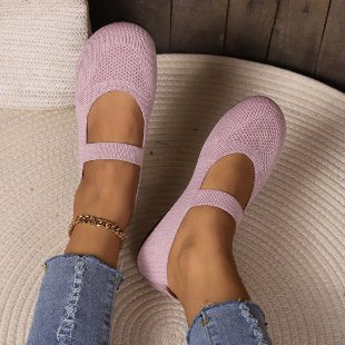 Damen elastische Ballerinas mit komfortablem Fußbett EB