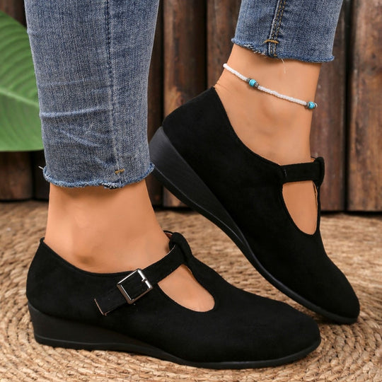 Damen Elegante Mokassins mit modischem Riemendesign EB