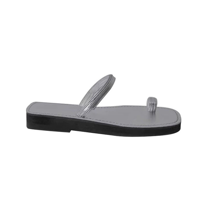 Damen Zehentrenner-Sandalen mit verstellbarem Riemendesign und ergonomischem Fußbett EB
