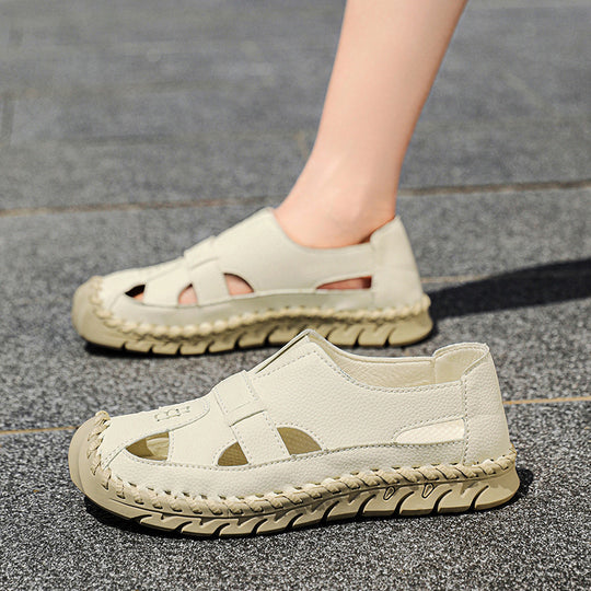 Damen Bequeme Sandalen mit atmungsaktivem Obermaterial und rutschfester Sohle EB