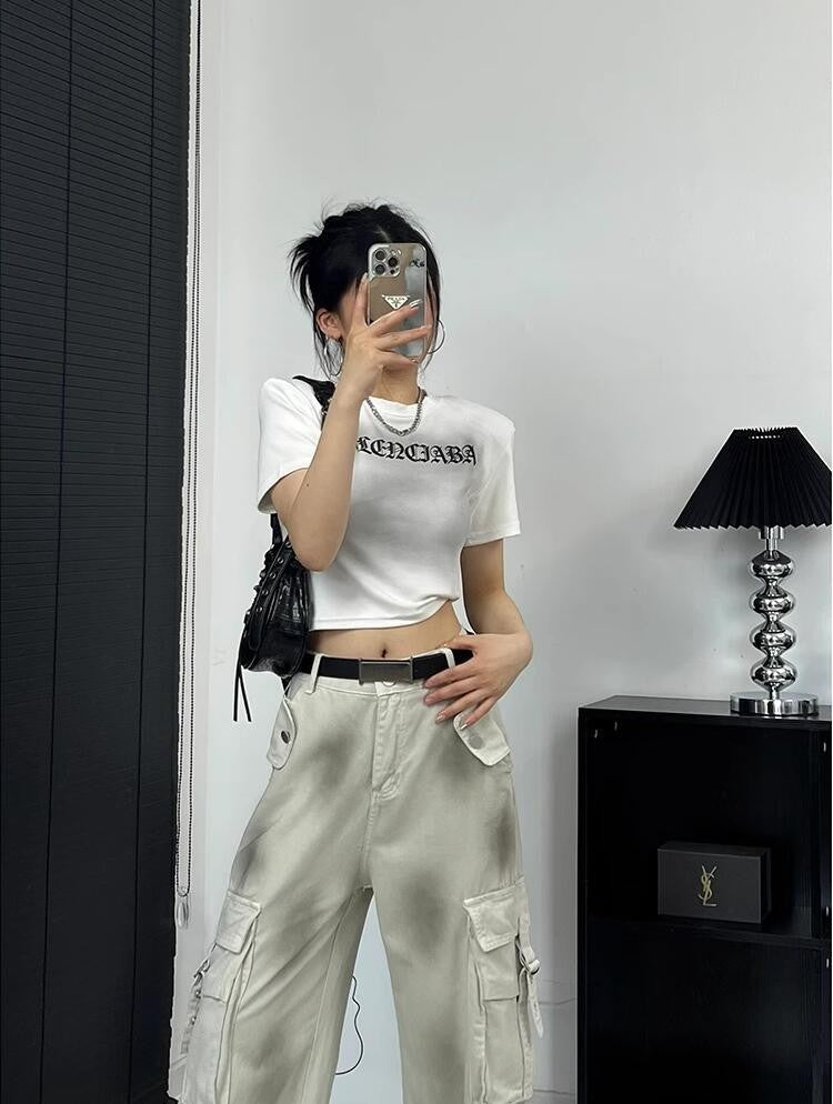 Damen Cargo-Hose mit modischen Taschen und lässigem Schnitt EB