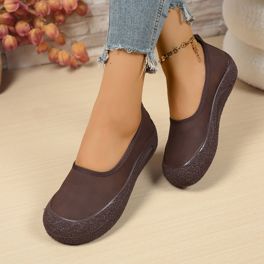Damen bequeme Slip-On Schuhe mit rutschfester Sohle EB