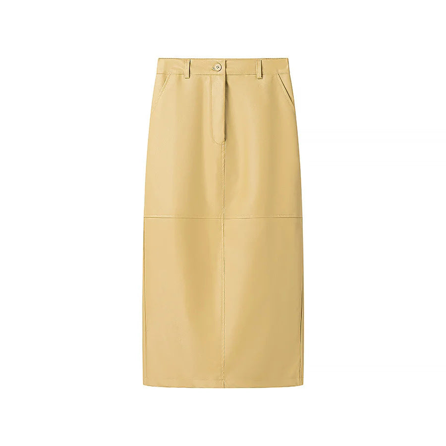 Damen elegante Kunstledermantel EB