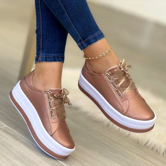 Damen Mode Plateau Sneakers EB