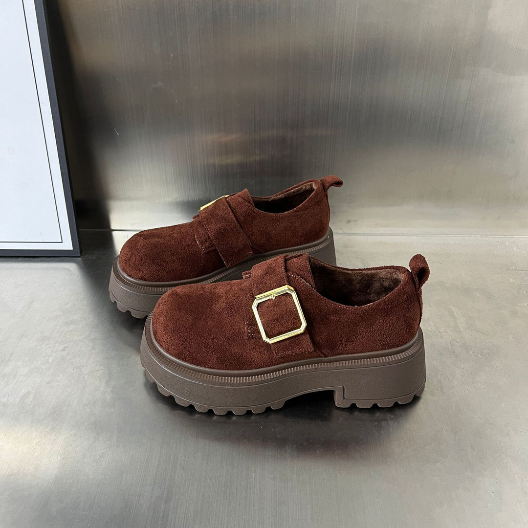 Damen Komfortable Chunky Clogs mit luxuriösem Schnallenverschluss EB