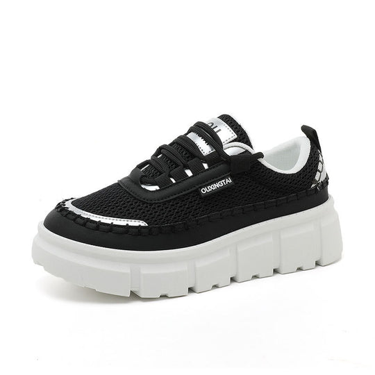 Damen Sportliche Trend-Sneaker mit Federung und atmungsaktivem Obermaterial EB
