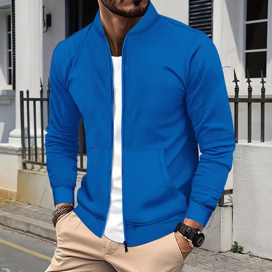 Herren sportliche Freizeitjacke mit Reißverschluss und praktischen Taschen EB