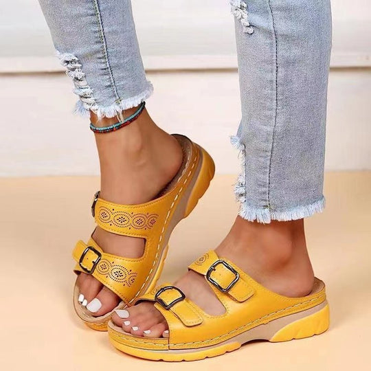 Damen modische Clogs mit verstellbaren Schnallen EB