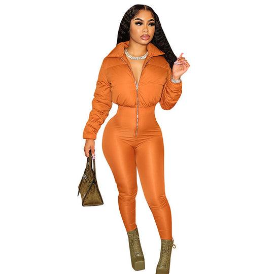 EB | Damen Daunenjacke mit Gürtelhose