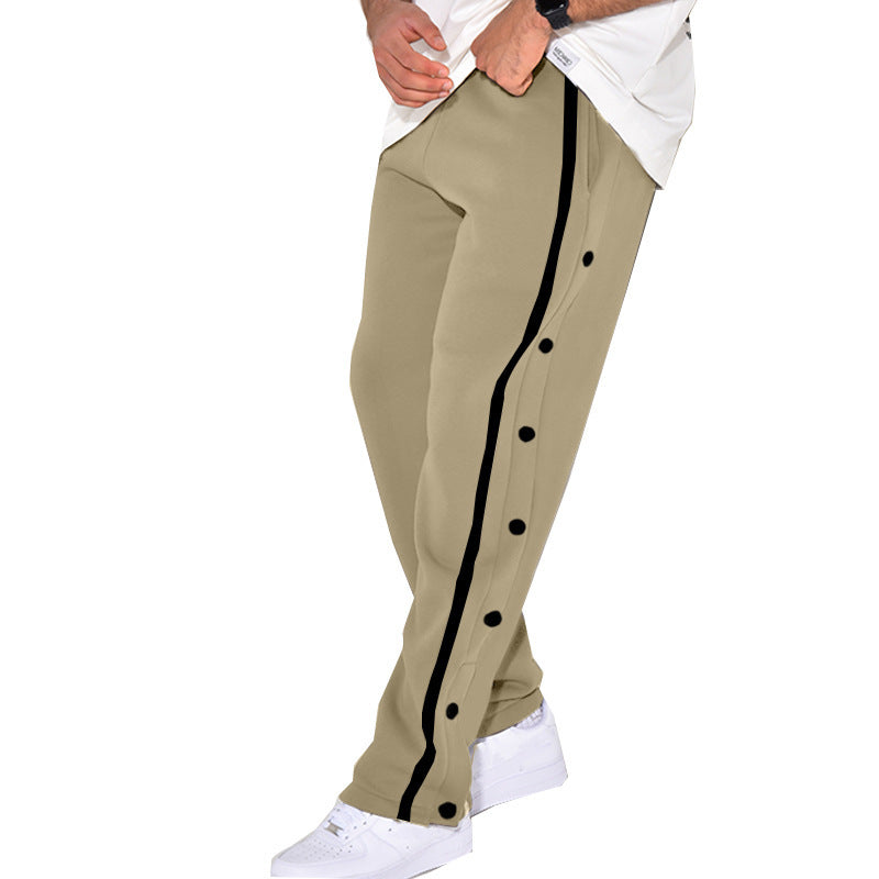 Herren Sportliche Jogginghose mit Druckknopfdetails an der Seite EB