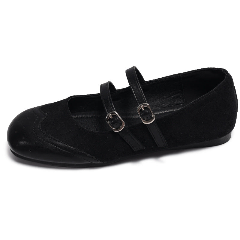 Damen Ballerinas mit doppeltem Riemen und elegantem Design EB