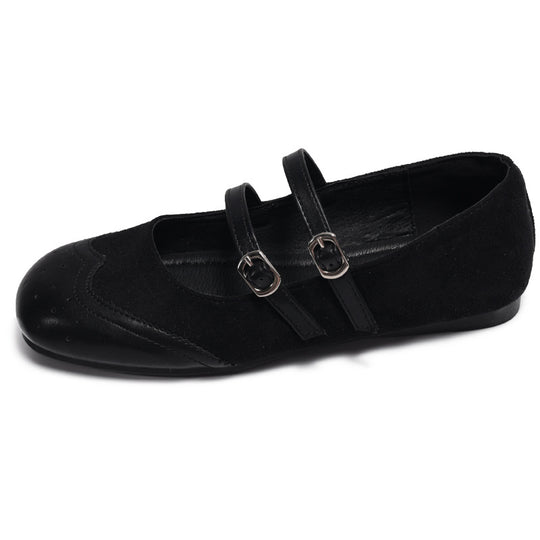 Damen Ballerinas mit doppeltem Riemen und elegantem Design EB