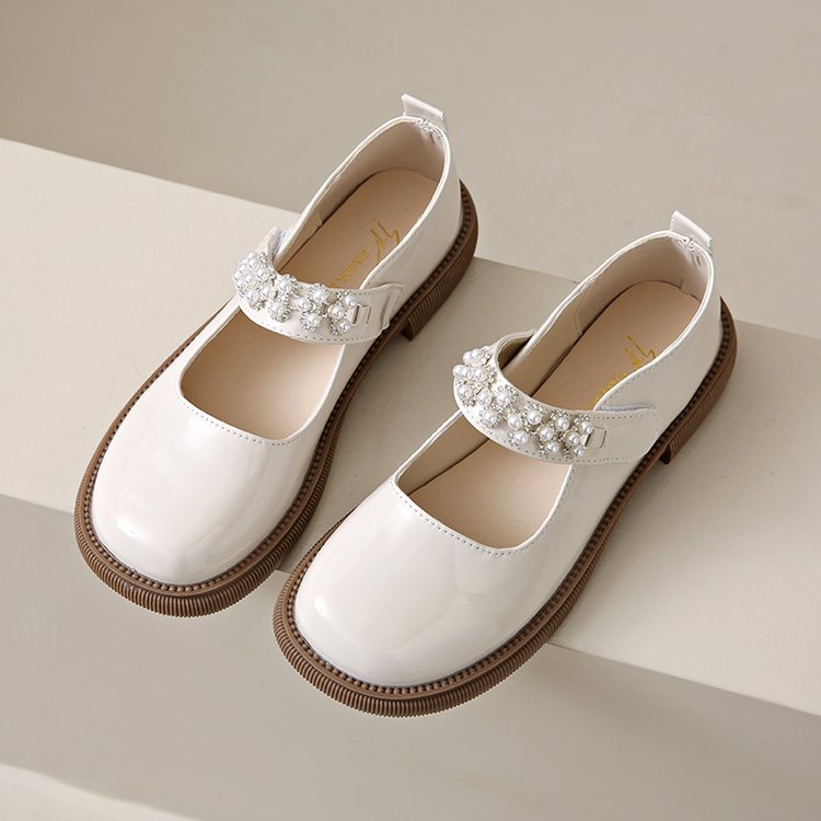Damen elegante Mary Jane Schuhe mit funkelnder Perlenverzierung EB