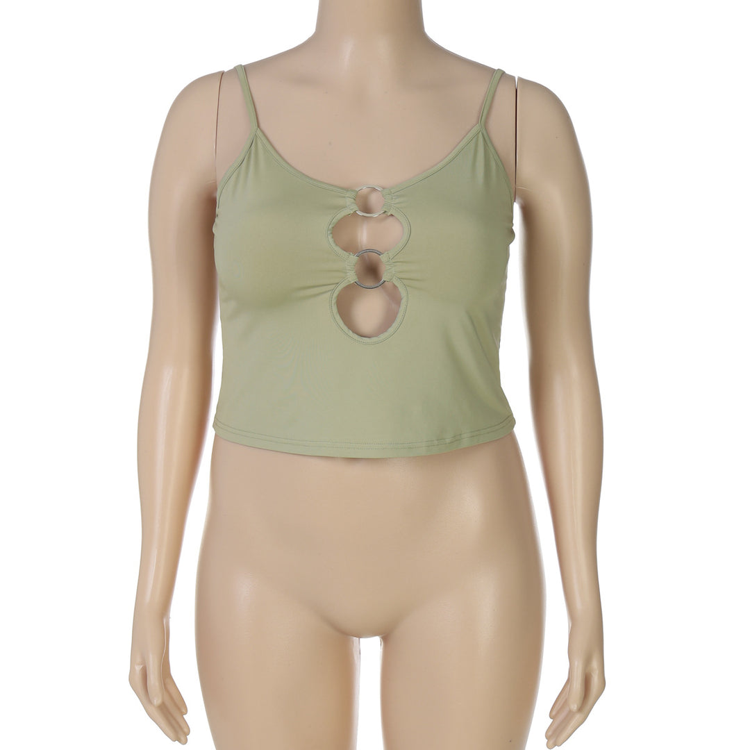 Damen Crop-Top mit einzigartigem Ring-Ausschnitt EB