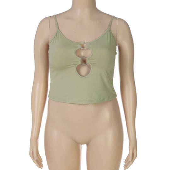 Damen Crop-Top mit einzigartigem Ring-Ausschnitt EB
