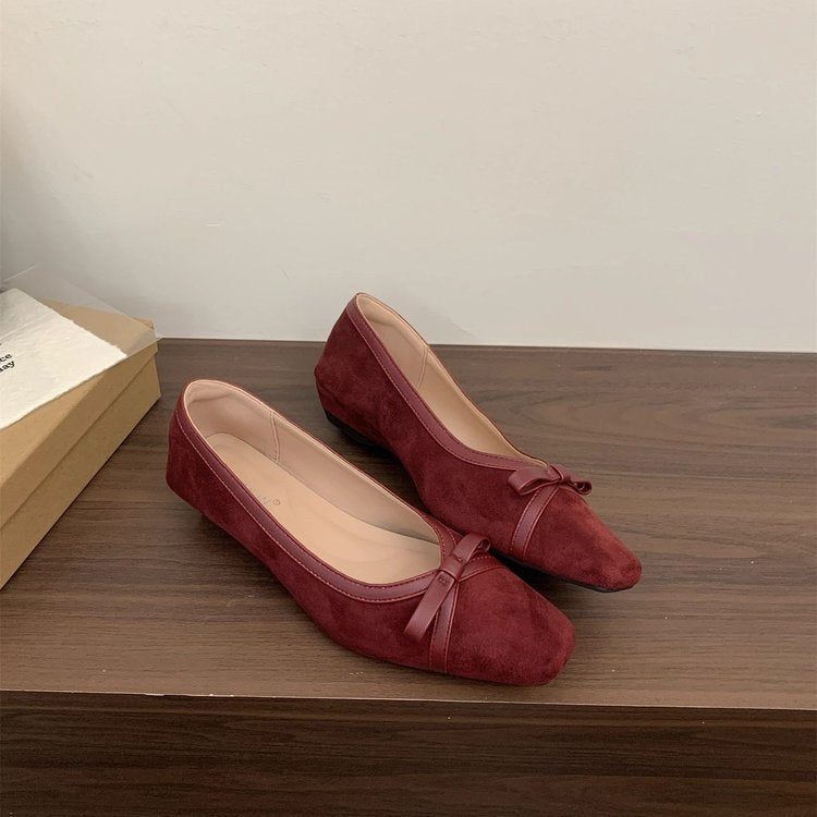 Damen elegante Mokassins mit dekorativem Schleifenakzent EB