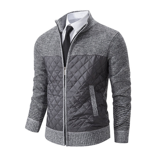 Herren gesteppte Freizeitjacke mit hochschließendem Kragen und praktischen Taschen EB