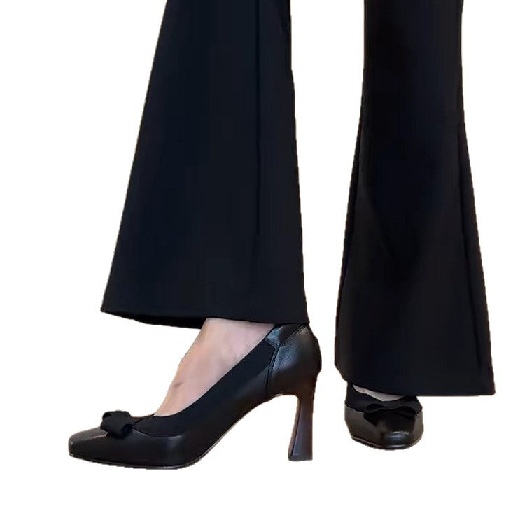 Damen elegante Pumps mit femininem Schleifendetail EB