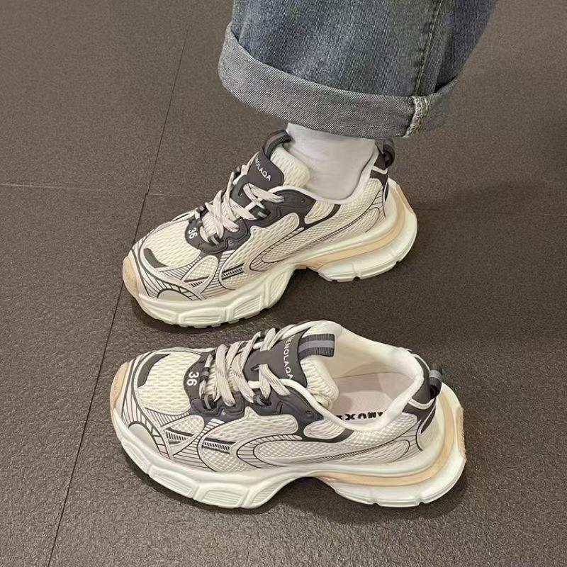 Damen Sportliche Comfort Sneakers mit atmungsaktiver Netzstruktur und dämpfender Sohle EB